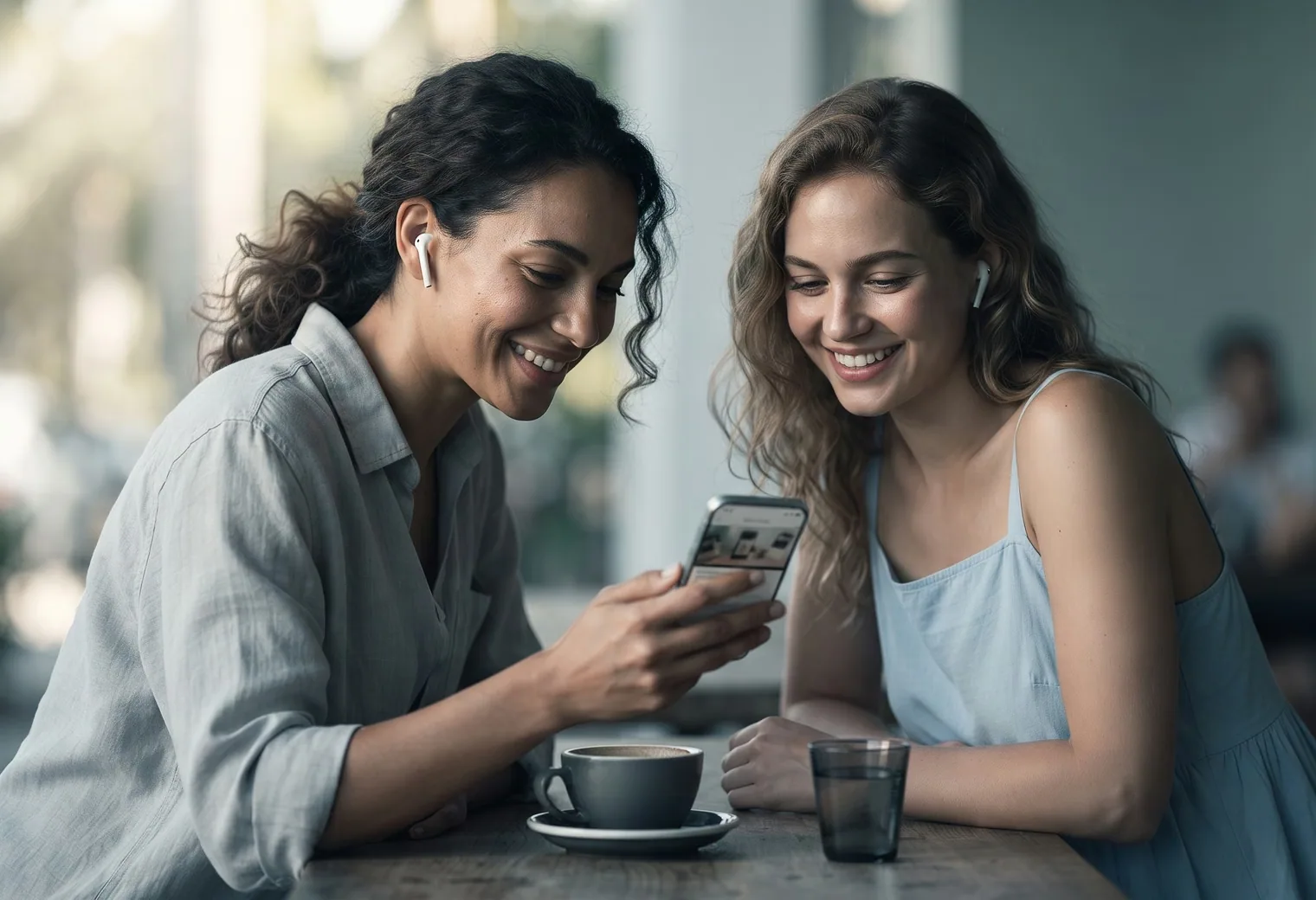 Customers watching a dubbed product video