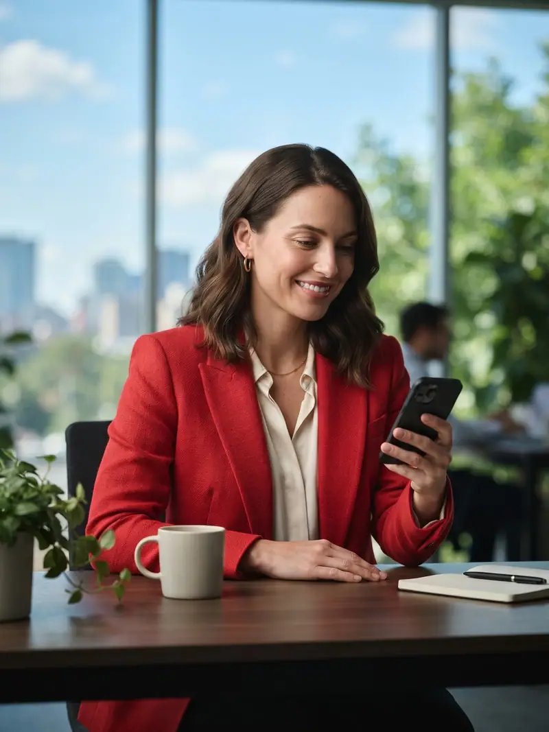An agent checking her inbox, where business emails land in the main folder