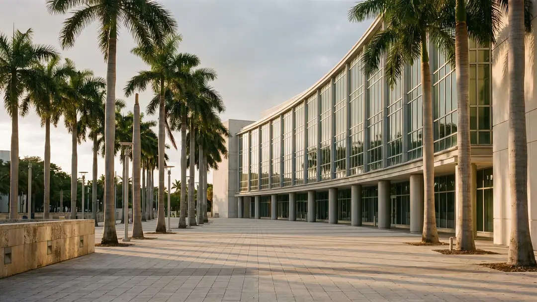 The federal courthouse in downtown Miami on a quiet afternoon.