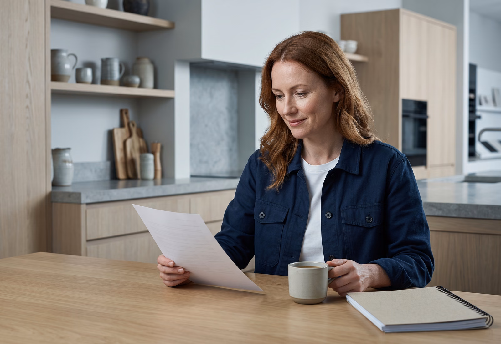 The monthly report and the quarterly growth review on her desk